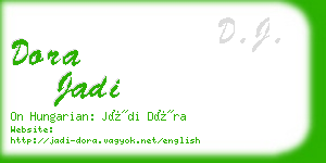 dora jadi business card